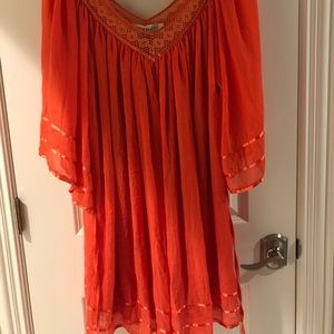 Urban Mangoz  Orange Dress With Tie Size S